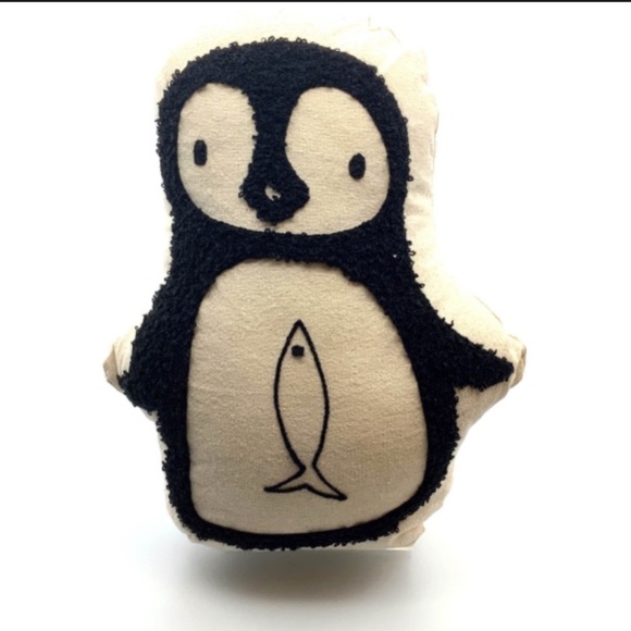 NWT: Embroidered Penguin Pillow - Picture 1 of 1